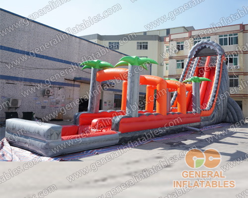 GWS-308 Jungle trees water slide n slip with pool